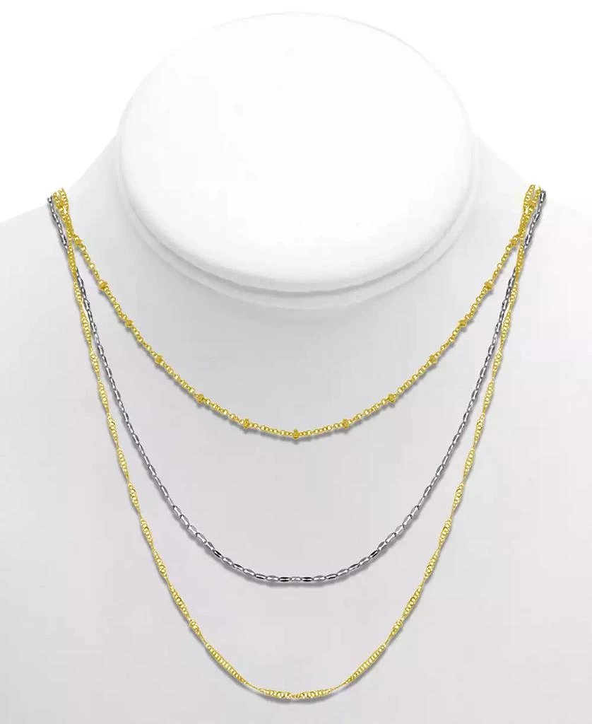商品Essentials|Silver Plated Multi-Chain 18" Layered Statement Necklace,价格¥372,第2张图片详细描述