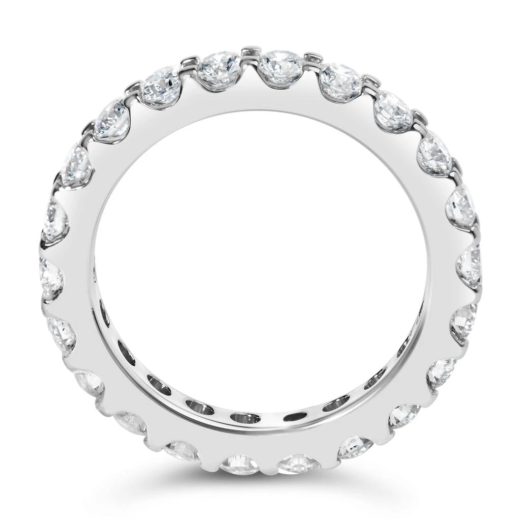 商品Haus of Brilliance|14K White Gold Shared Prong Set Round Diamond Eternity Band Ring,价格¥38681,第4张图片详细描述