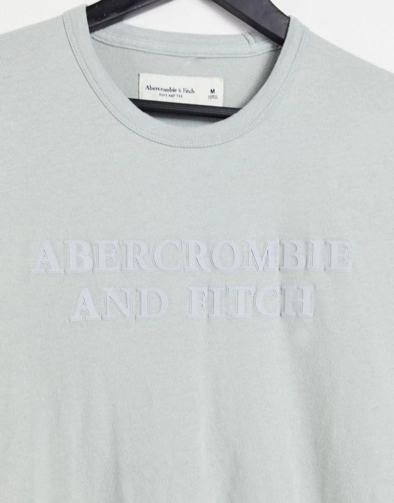 商品Abercrombie & Fitch|Abercrombie & Fitch tech tonal front logo t-shirt in green,价格¥106,第3张图片详细描述