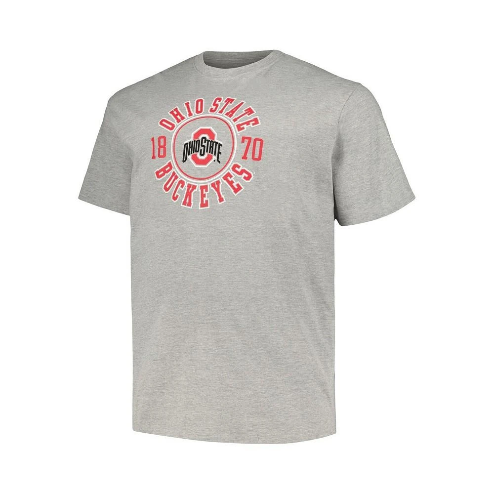 商品CHAMPION|Men's Heather Gray Ohio State Buckeyes Big and Tall Circle Logo T-shirt,价格¥225,第2张图片详细描述