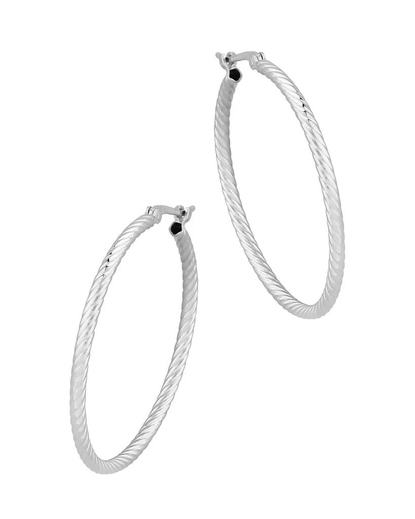 商品Bloomingdale's|Twisted Hoop Earrings in 14K White Gold - Exclusive,价格¥4276,第1张图片