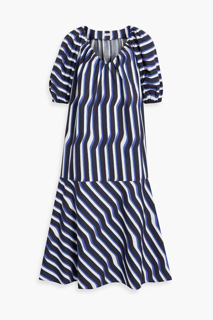 商品IRIS & INK|Esme striped organic cotton-poplin midi dress,价格¥781,第1张图片