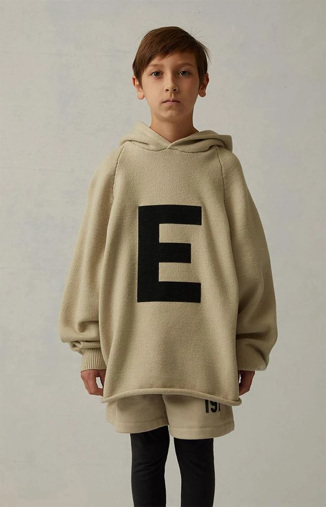 商品Essentials|Wheat Big E Knit Hoodie,价格¥269,第2张图片详细描述