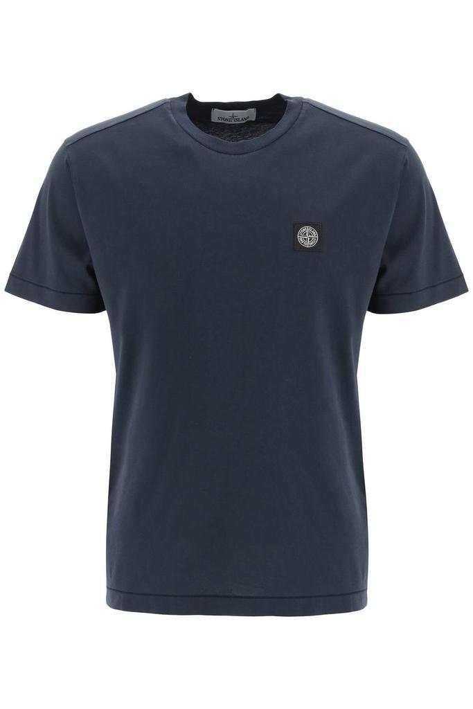 商品Stone Island|T-SHIRT WITH LOGO PATCH,价格¥828,第1张图片