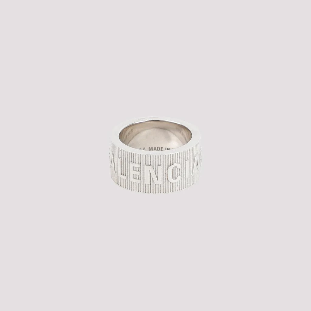 商品Balenciaga|Shiny Silver Logo Hoop Ring,价格¥1884,第1张图片