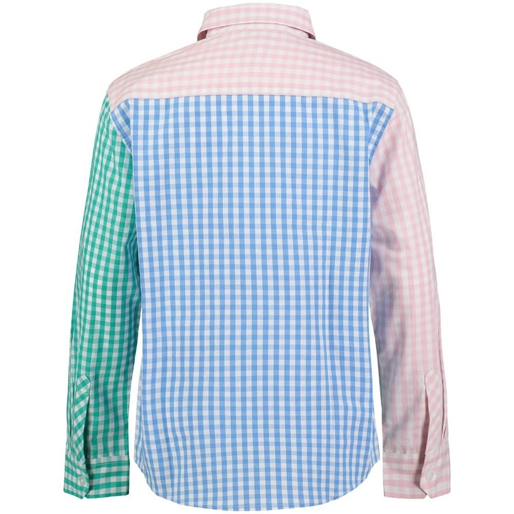 商品Tommy Hilfiger|Big Boys Multi Color Gingham Long Sleeves Shirt,价格¥191,第2张图片详细描述