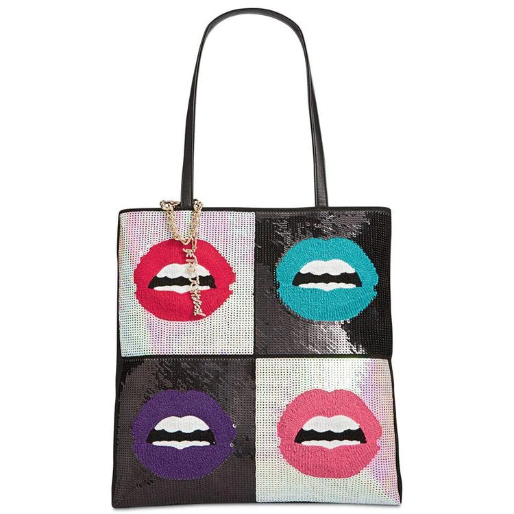 商品Betsey Johnson|Sequined Lips Medium Tote,价格¥480,第1张图片