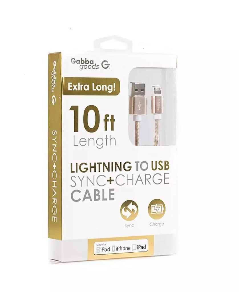 商品Gabba Goods|Metallic Braided Lightning to USB Cable, 10',价格¥285,第1张图片