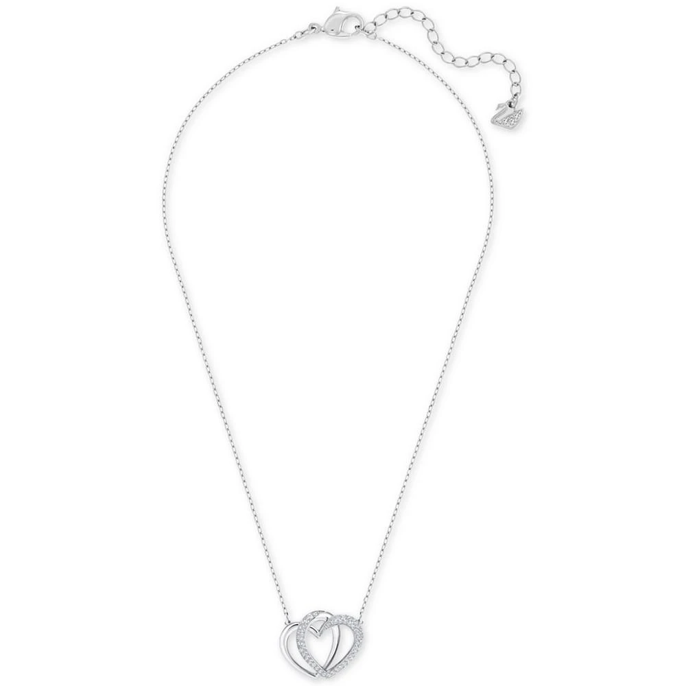 商品Swarovski|Silver-Tone Pavé Entwined Hearts Pendant Necklace,价格¥744,第2张图片详细描述