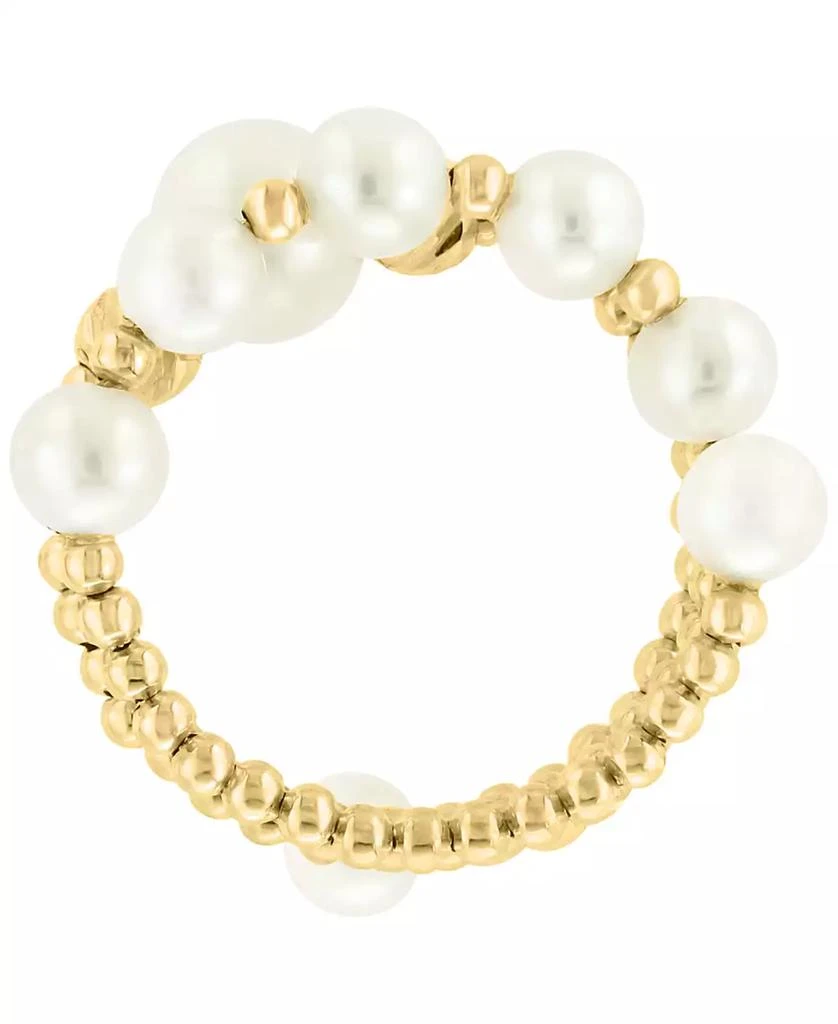 商品Effy|EFFY® Cultured Freshwater Pearl (4-1/2 - 7mm) Beaded Coil Ring in 14k Gold,价格¥1589,第4张图片详细描述