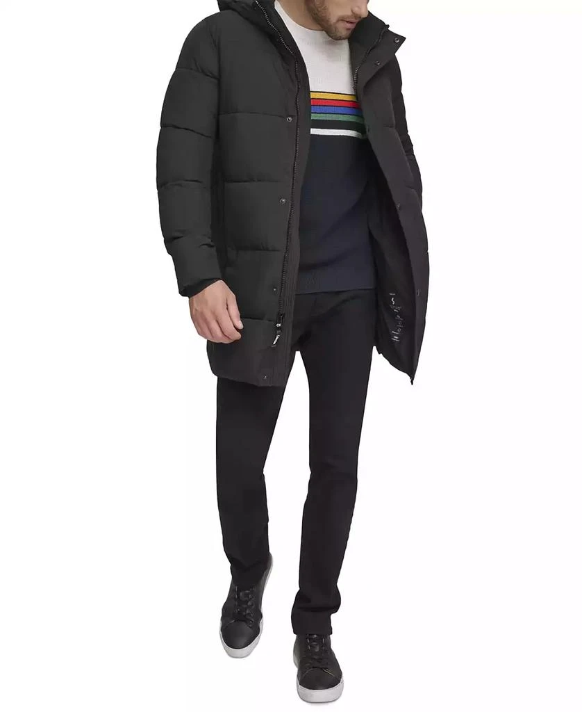 商品Calvin Klein|Men's Long Stretch Quilted Puffer Jacket,价格¥678,第3张图片详细描述