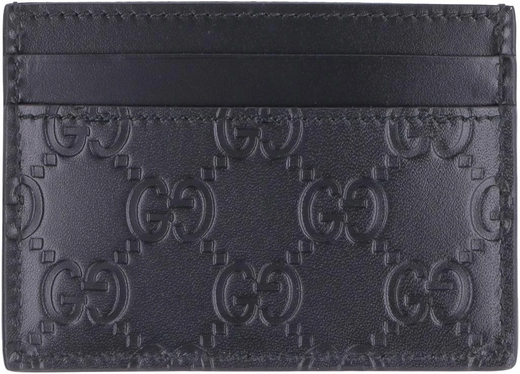 商品Gucci|GG PRINT LEATHER CARD HOLDER,价格¥2095,第3张图片详细描述