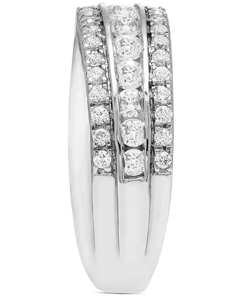 商品Macy's|Diamond Triple Row Diagonal Band (1 ct. t.w.) in 10k White or Yellow Gold,价格¥11370,第3张图片详细描述