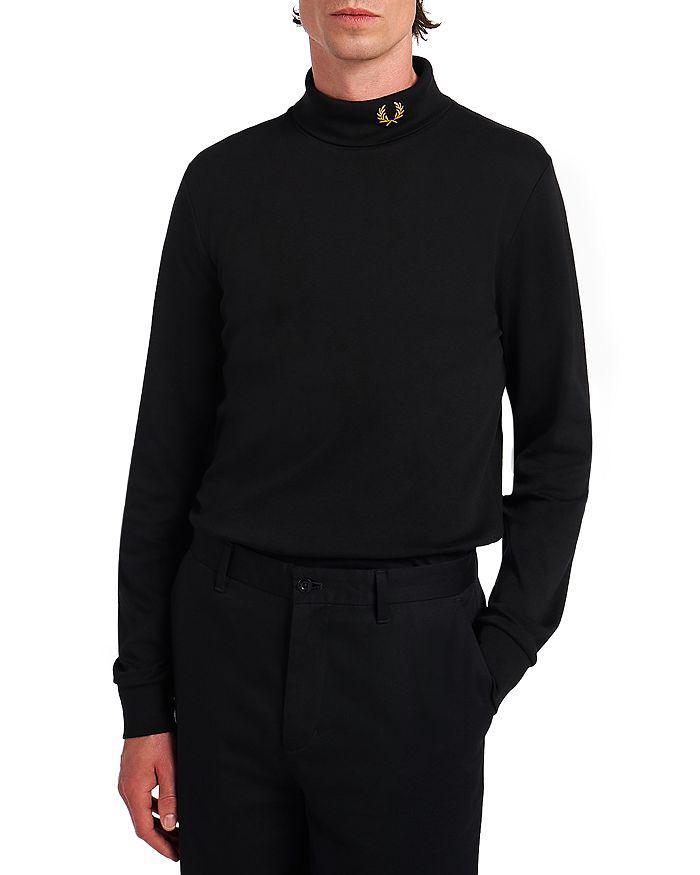 商品Fred Perry|Cotton Solid Regular Fit Long Sleeve Turtleneck Tee,价格¥699,第3张图片详细描述