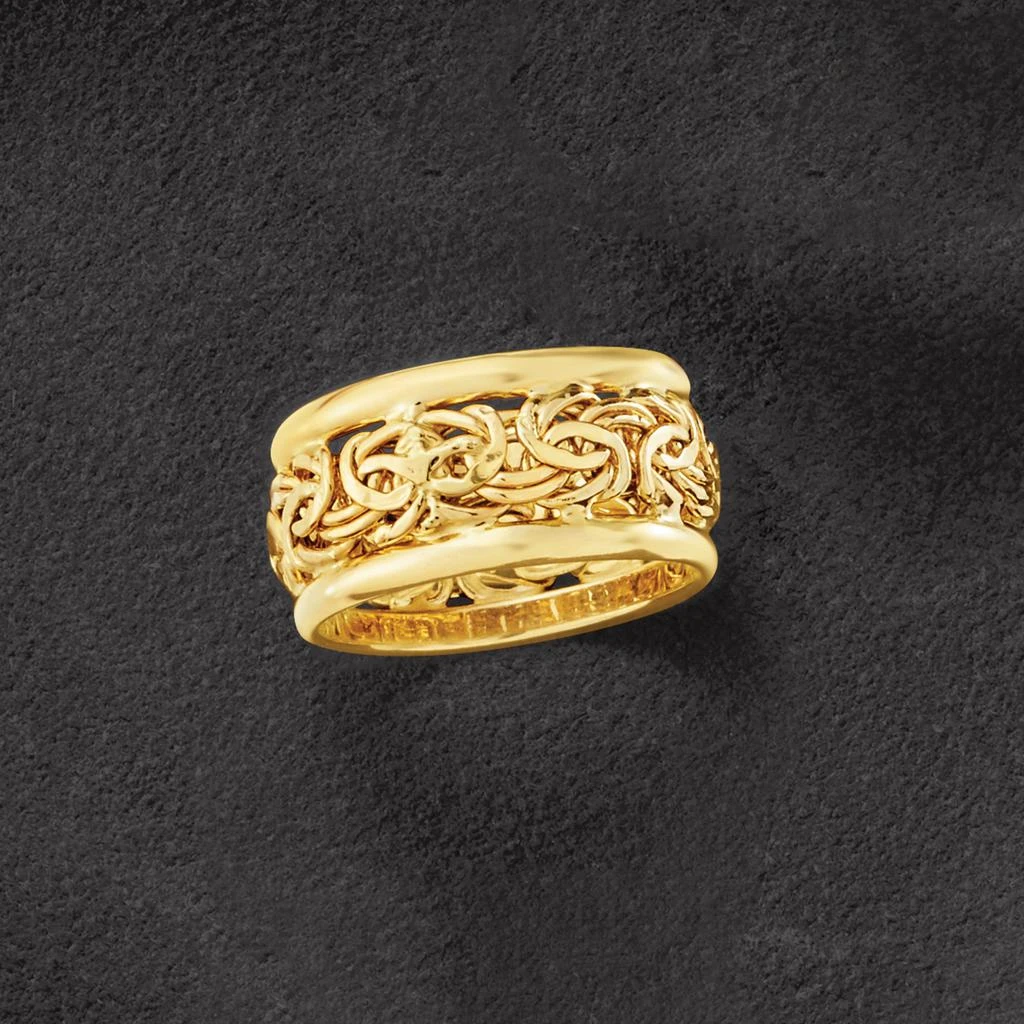 商品Ross-Simons|Ross-Simons 14kt Yellow Gold Bordered Byzantine Ring,价格¥3154,第5张图片详细描述