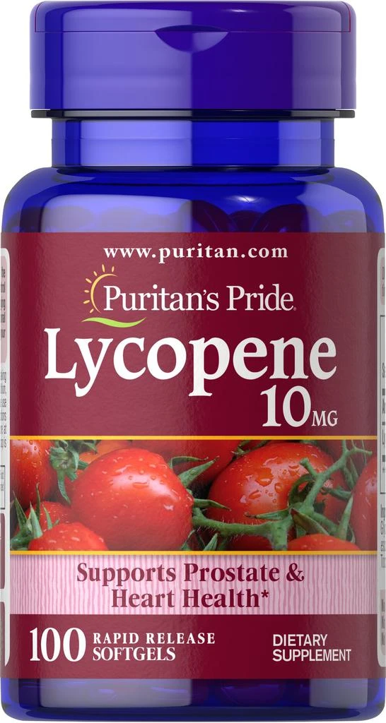 商品Puritan's Pride|番茄红素胶囊10mg 降血脂 抗氧化 护眼美肤 100粒/瓶,价格¥165,第1张图片