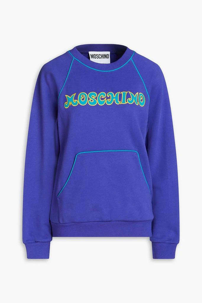 商品Moschino|Embroidered French cotton-terry sweatshirt,价格¥558,第1张图片