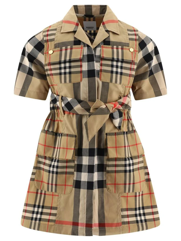 商品Burberry|Burberry Kids Checked Short-Sleeved Shirt Dress,价格¥2481,第1张图片