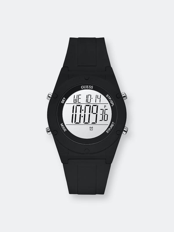 Guess Women's Digi Pop U1282L2 Black Silicone Quartz Fashion Watch ONE SIZE商品第1张图片规格展示