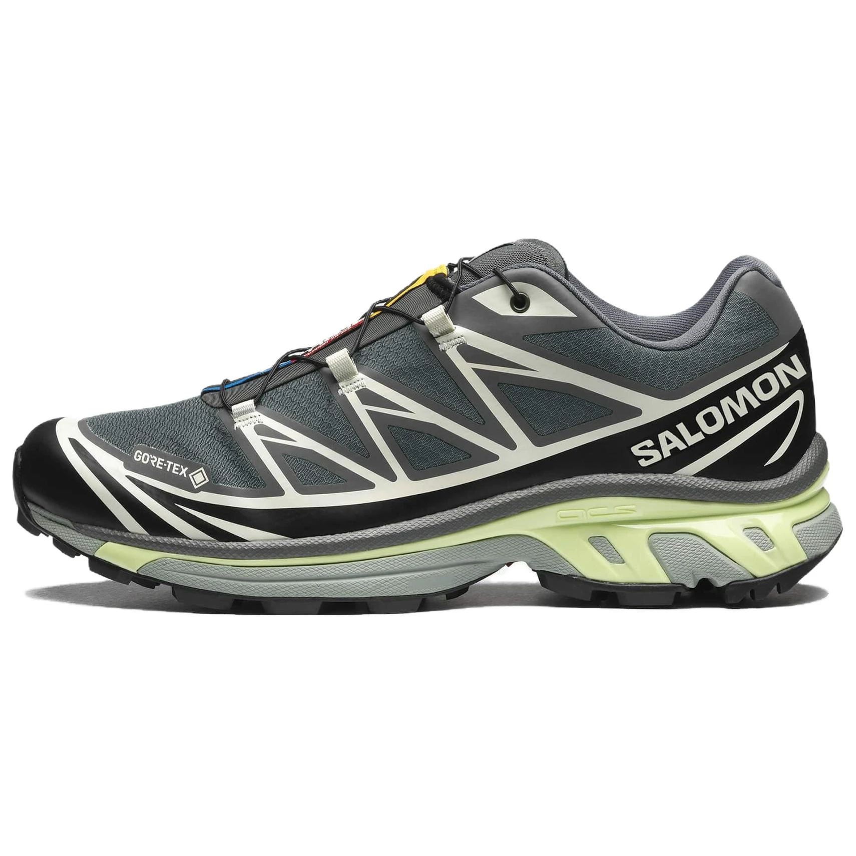 商品[国内直发] Salomon|萨洛蒙 XT-6 GTX  舒适百搭防滑耐磨防水 低帮跑步鞋 男女同款 都市灰黑色青柠奶油,价格¥2105,第1张图片