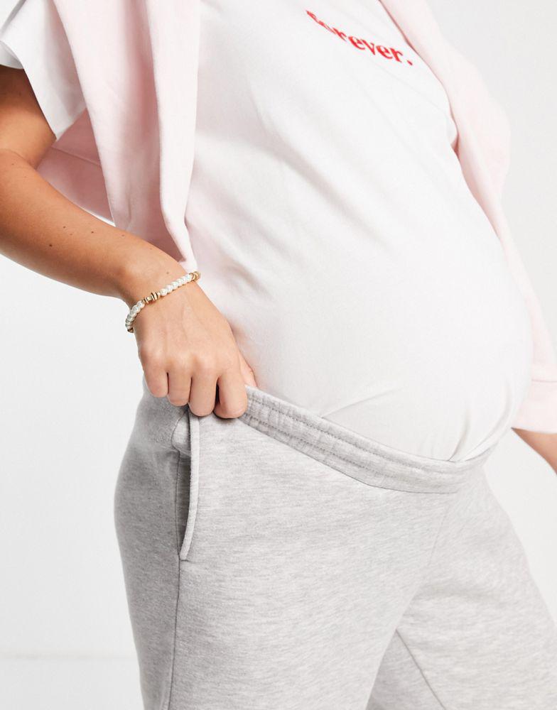 ASOS DESIGN Maternity under the bump ultimate jogger in grey marl商品第3张图片规格展示
