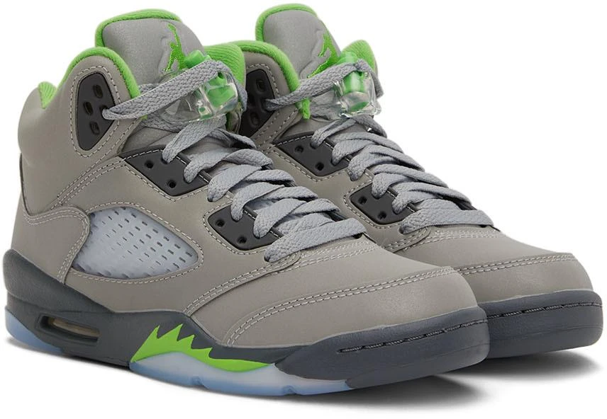 商品Jordan|Kids Gray Air Jordan 5 Retro Big Kids Sneakers,价格¥851,第4张图片详细描述