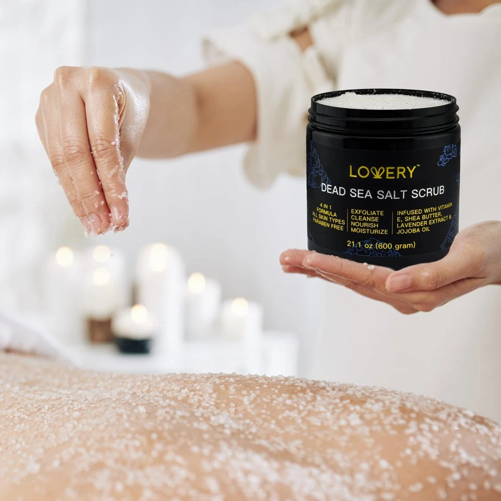 商品Lovery|Dead Sea Salt Scrub - Handmade Exfoliating Salt Scrub - 600 Grams,价格¥278,第5张图片详细描述