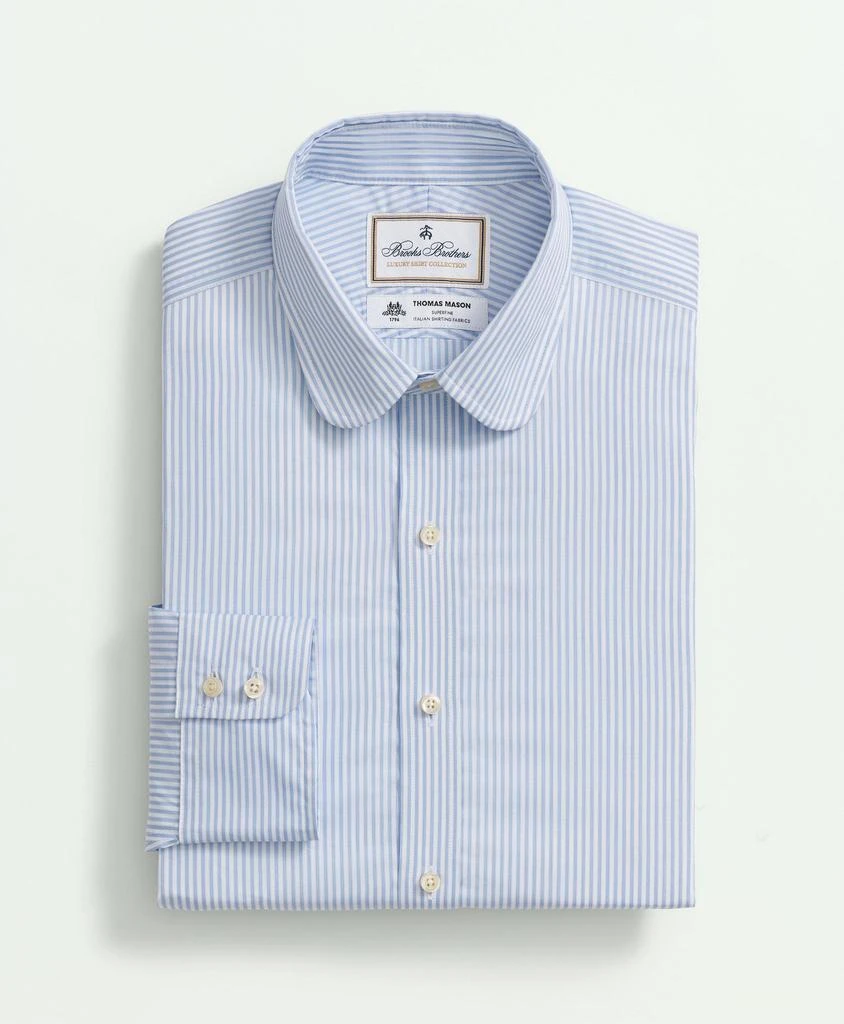 商品Brooks Brothers|Brooks Brothers X Thomas Mason® Cotton Poplin Club Collar, Striped Dress Shirt,价格¥826,第4张图片详细描述