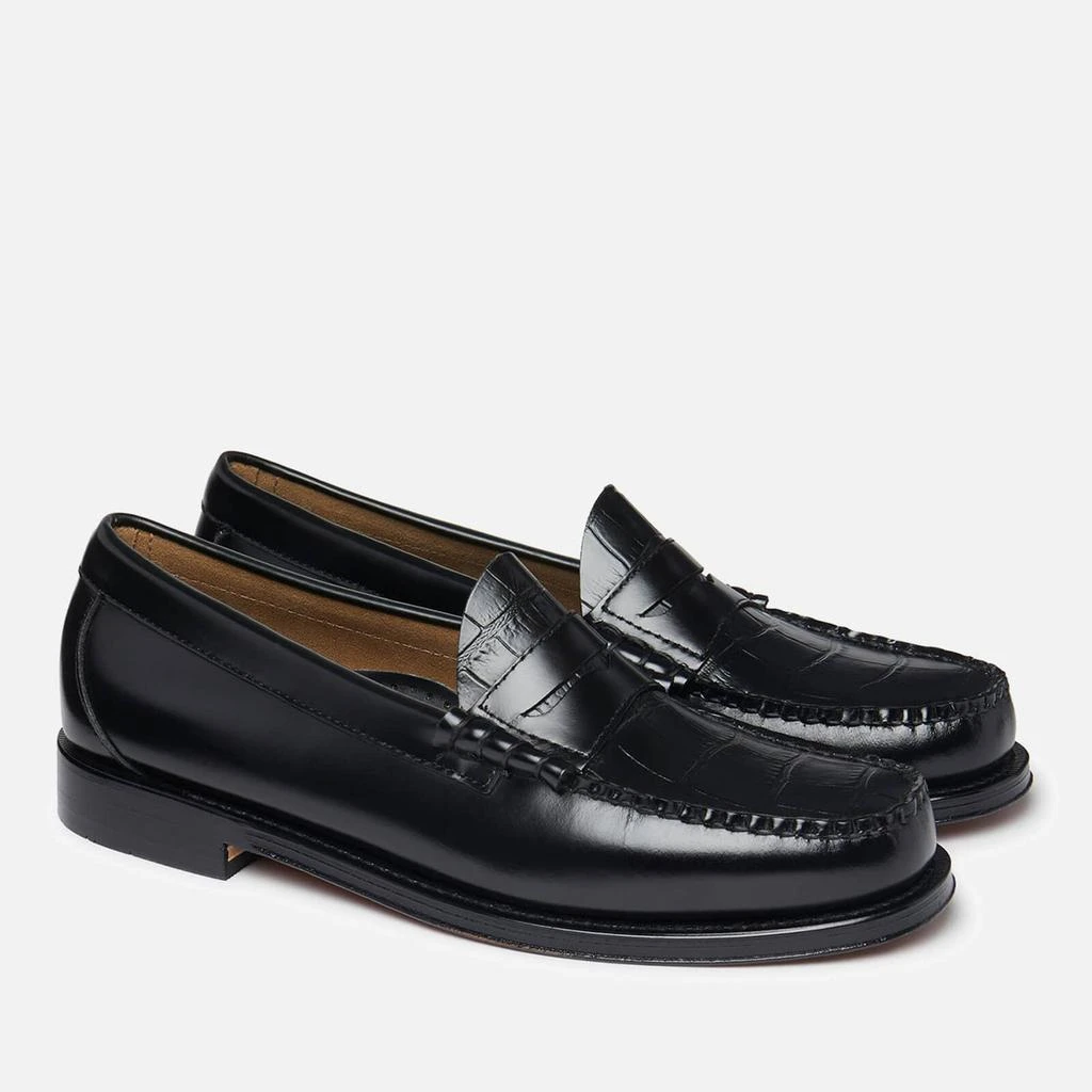 商品G.H. Bass|G.H Bass Men's Larson Moc Croc-Embossed Leather Penny Loafers,价格¥1368,第2张图片详细描述