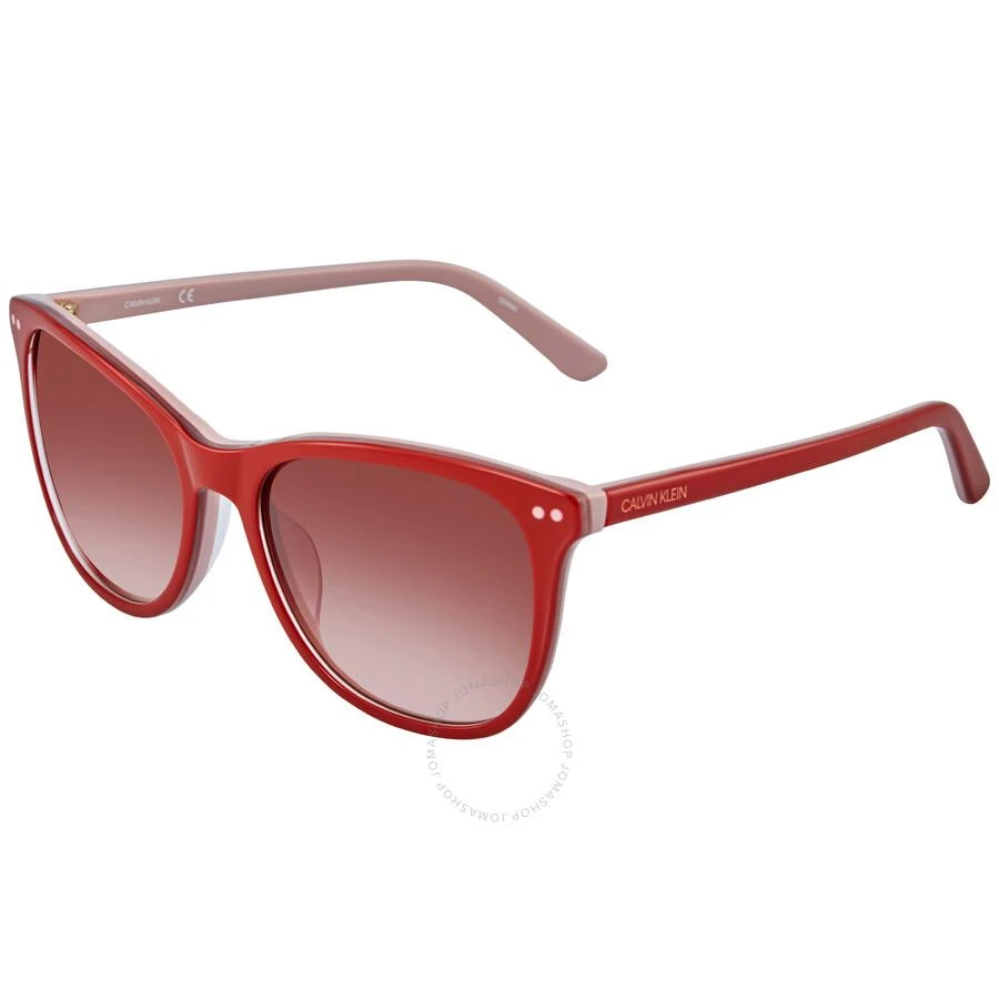 商品Calvin Klein|Red Gradient Cat Eye Ladies Sunglasses CK18510S 610 57,价格¥298,第1张图片