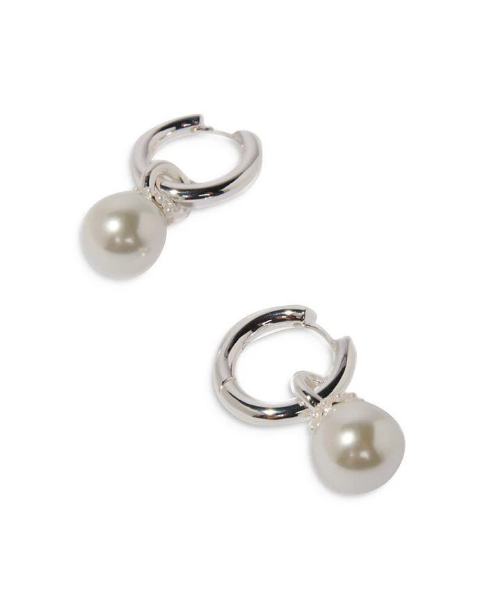 商品Maje|Imitation Pearl Huggie Hoop Earrings,价格¥413,第2张图片详细描述