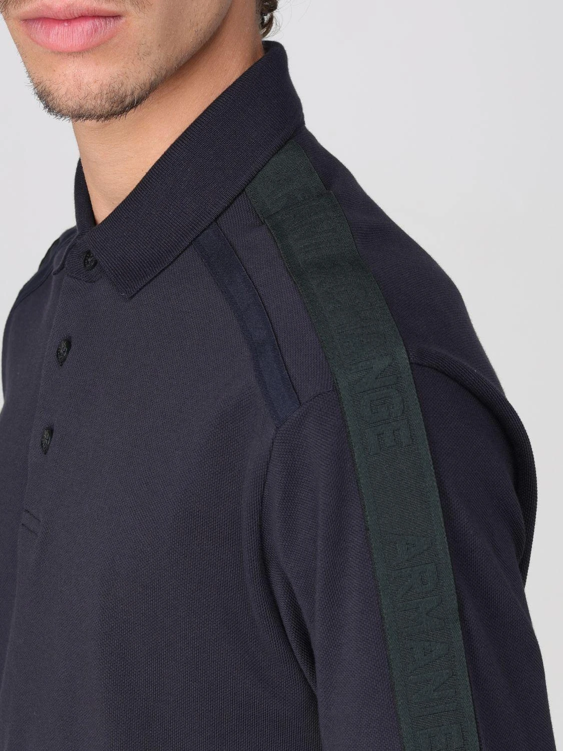 商品【商品预售7天】 Armani Exchange|Armani Exchange 男士POLO衫 XM000307AF10366UB101 蓝色,价格¥669,第4张图片详细描述