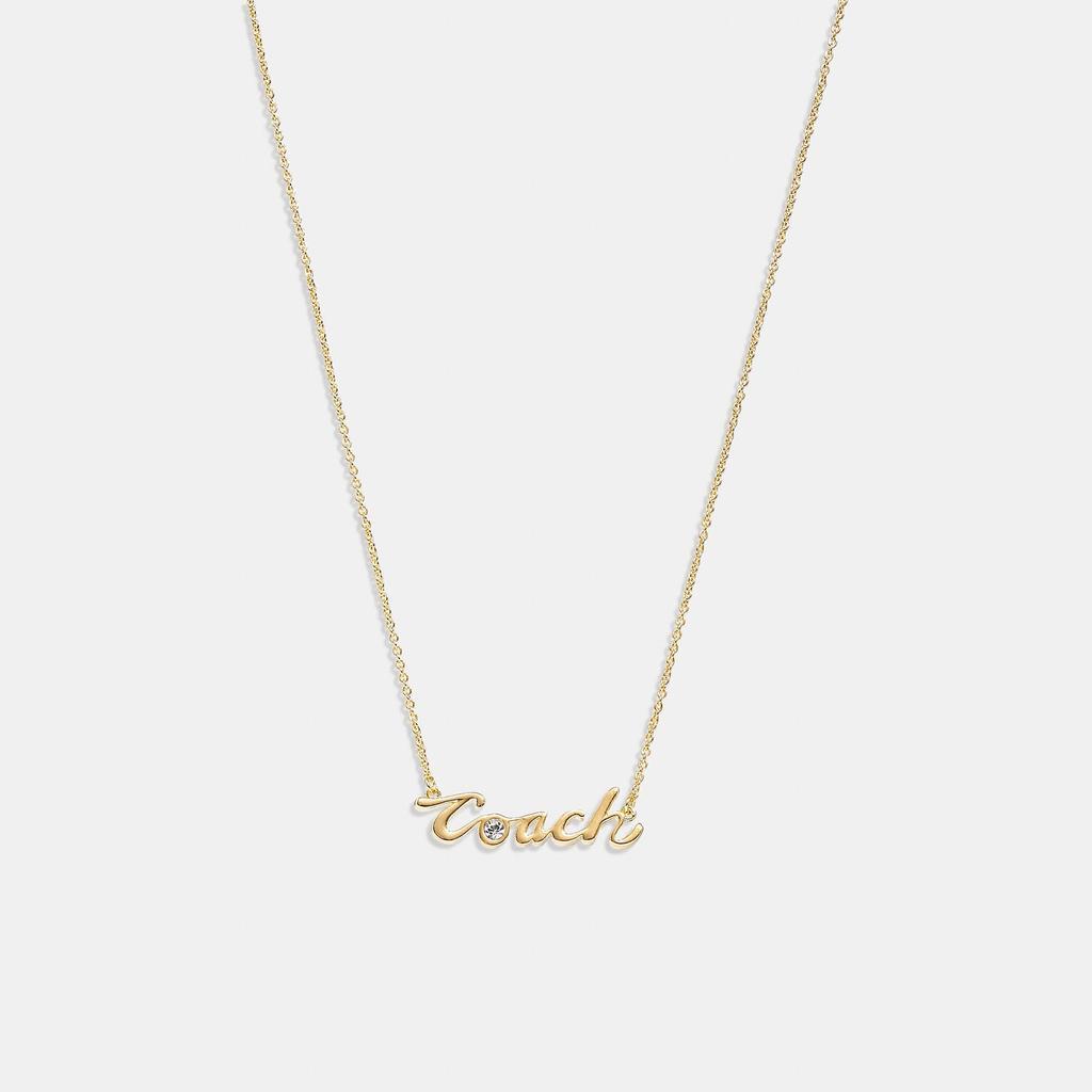 商品Coach|Coach Outlet Logo Script Necklace,价格¥314,第1张图片