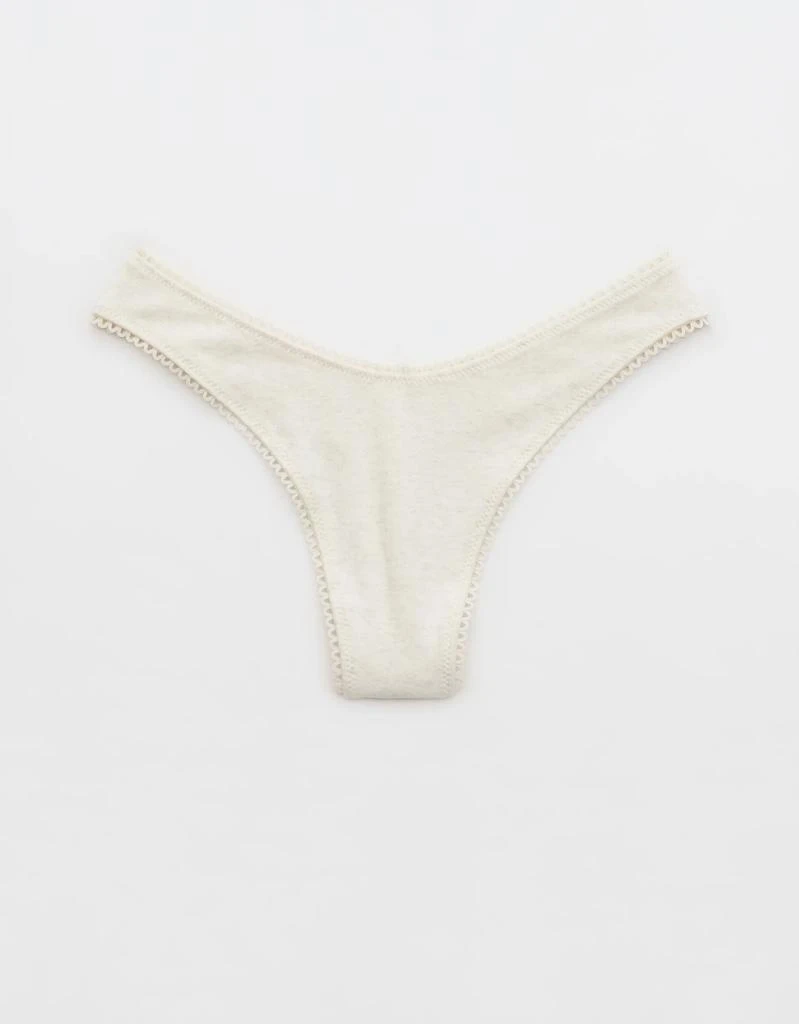 商品Aerie|Aerie Pointelle High Cut Thong Underwear,价格¥46,第1张图片