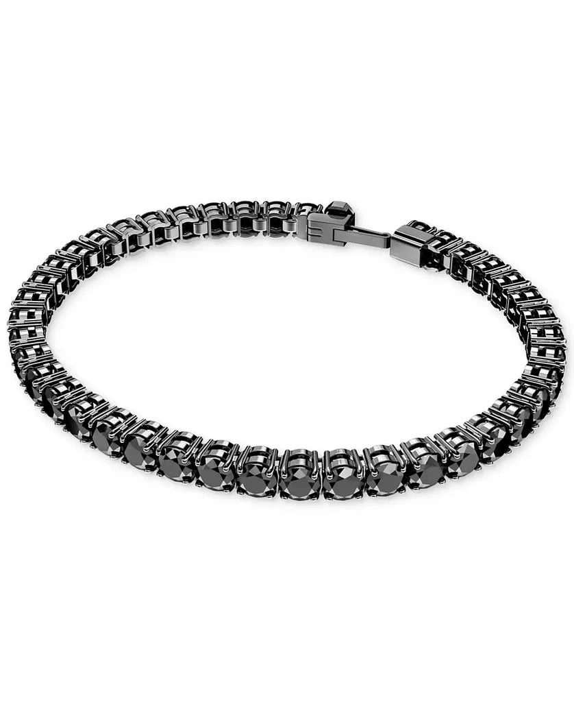 商品Swarovski|Medium Ruthenium-Plated Jet Crystal Tennis Bracelet,价格¥1712,第2张图片详细描述