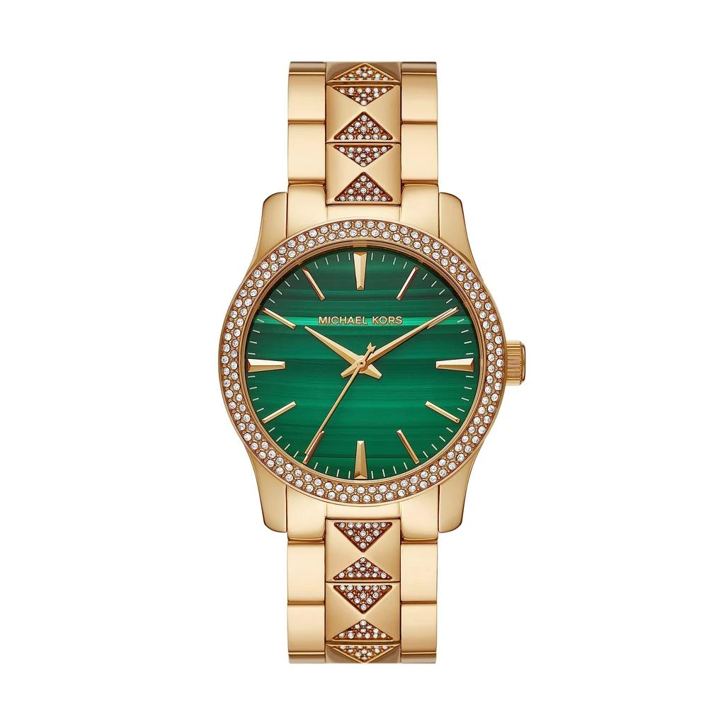 商品Michael Kors|MK7390 - Runway Three-Hand Gold-Tone Stainless Steel Watch,价格¥2197,第1张图片