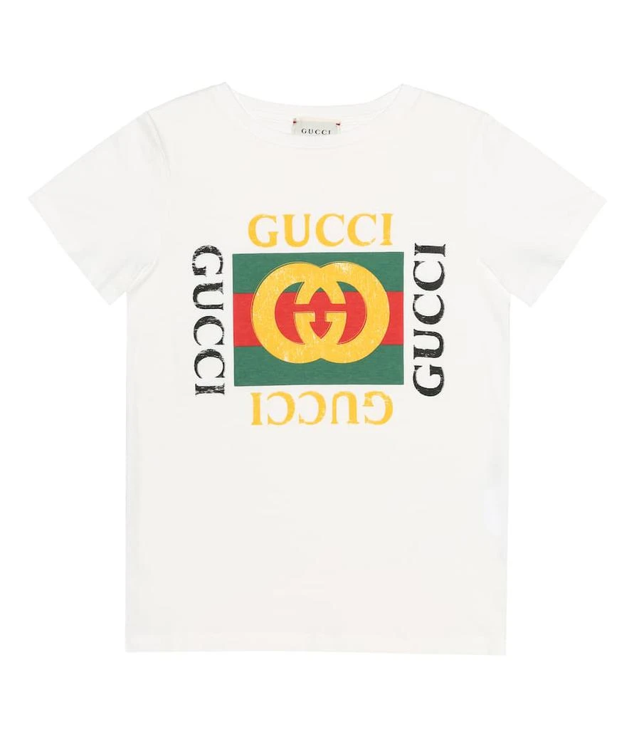 商品Gucci|儿童经典logo纯棉T恤,价格¥1489,第1张图片