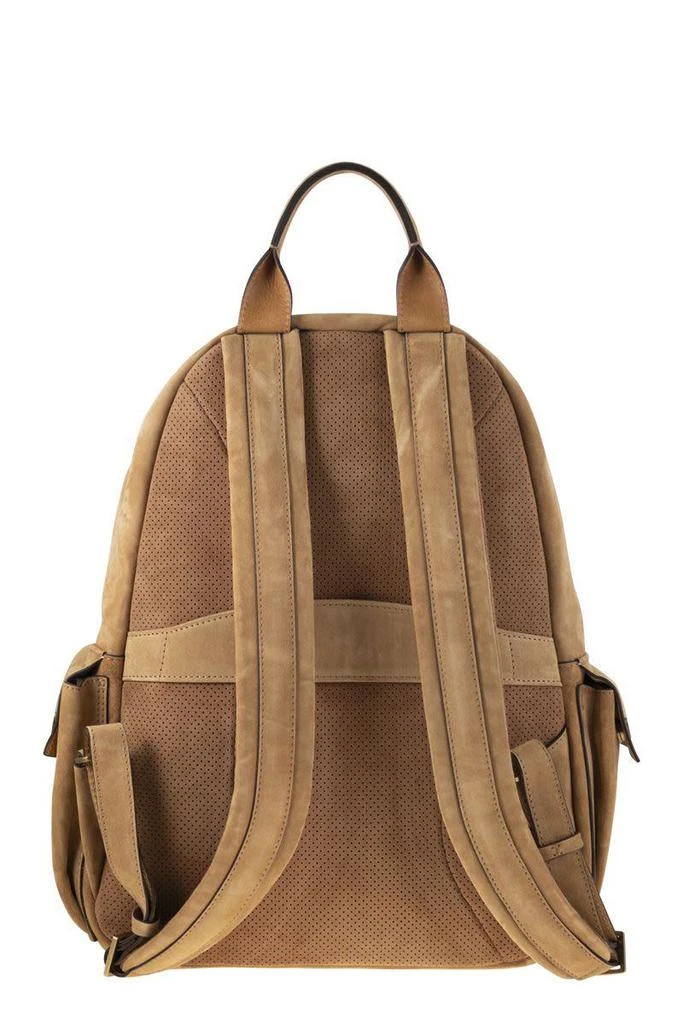 商品Brunello Cucinelli|Brunello Cucinelli Suede Backpack,价格¥19364,第2张图片详细描述