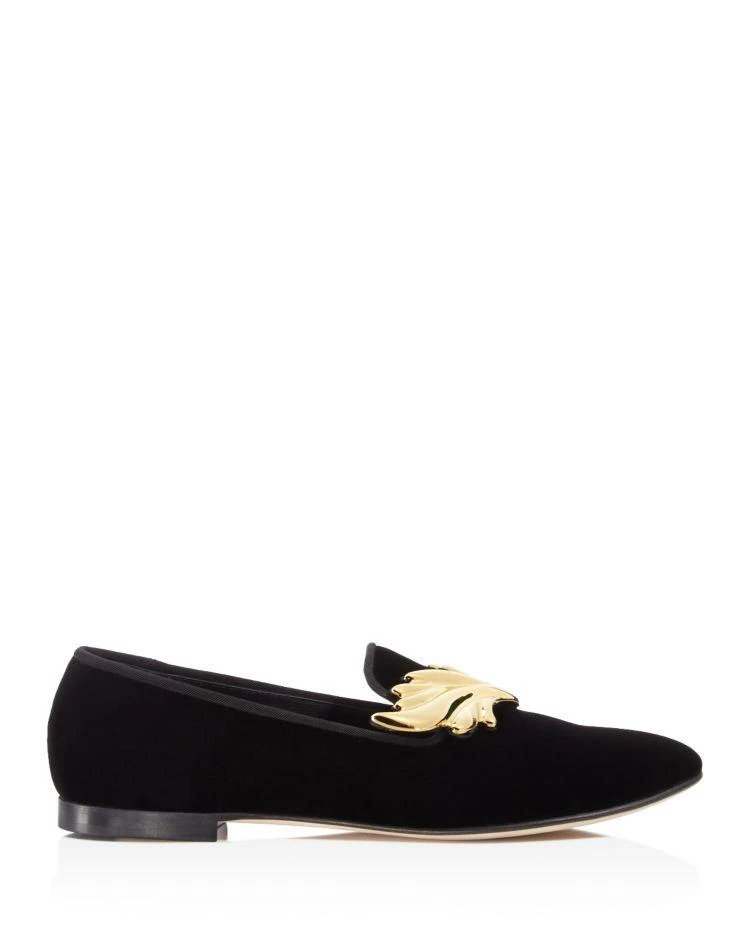 商品Giuseppe Zanotti|金翅膀绒面乐福鞋 Dalila Loafers,价格¥5946,第2张图片详细描述