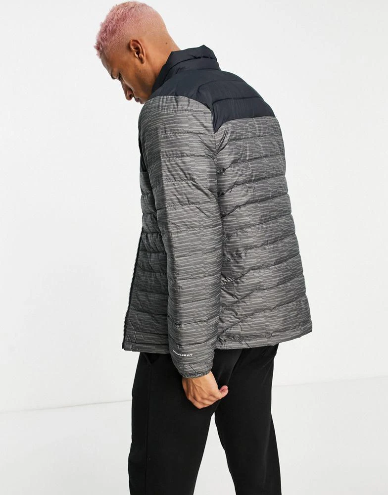 商品Columbia|Columbia Powder Lite puffer jacket in charcoal and black Exclusive at ASOS,价格¥516,第2张图片详细描述