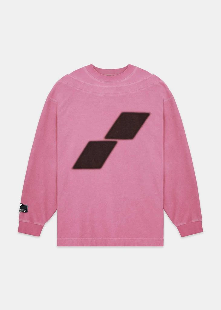 商品We11done|WE11DONE Pink Oversized Boat Neck T-Shirt,价格¥3815,第1张图片