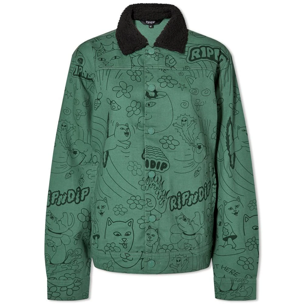 商品RIPNDIP|RIPNDIP All Over Print Button Front Jacket,价格¥550,第1张图片