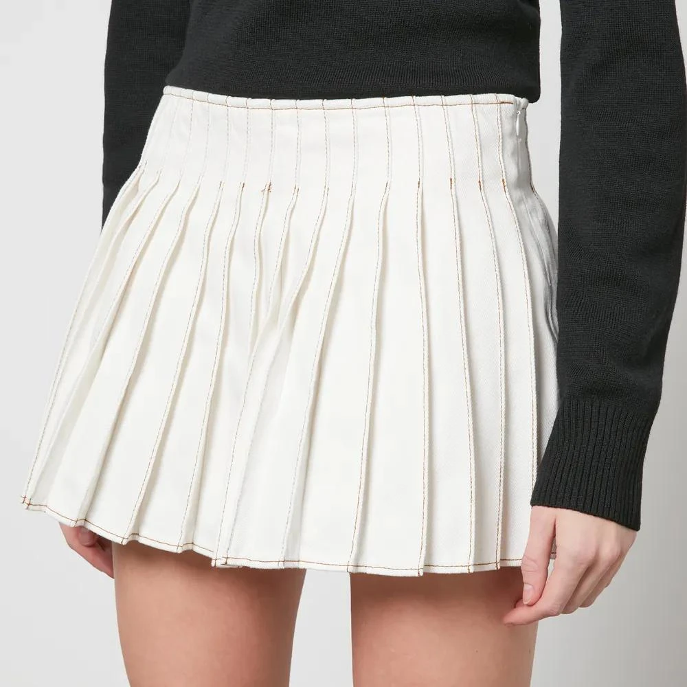 商品AMI|AMI Pleated Cotton-Twill Wrap Mini Skirt,价格¥1125,第1张图片