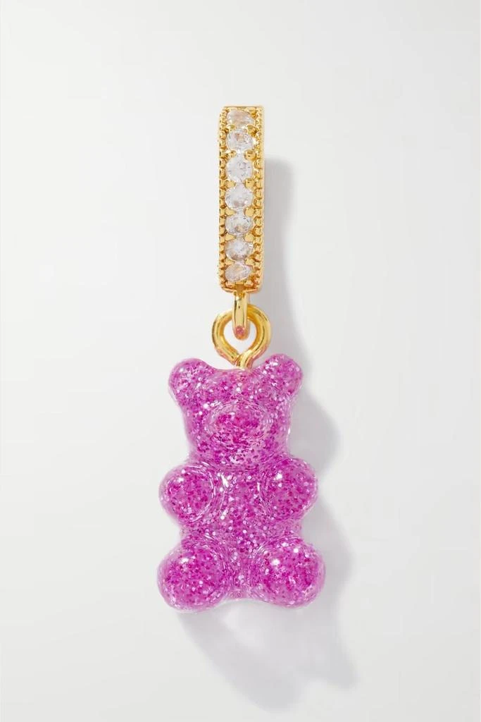商品Crystal Haze|Nostalgia Bear Shimmer Pendant In Magenta/Gold,价格¥373,第1张图片