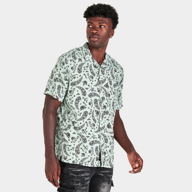 商品Vans|Men's Vans Bandana Paisley Buttondown Shirt,价格¥112,第3张图片详细描述