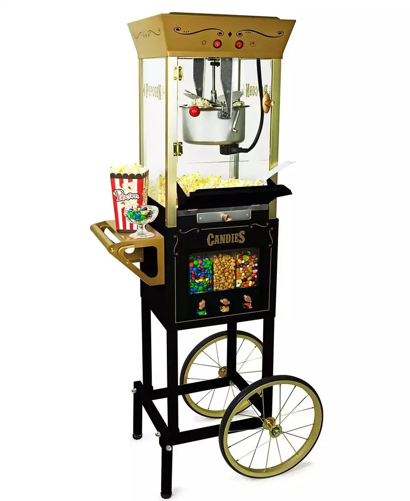 商品Nostalgia|8 oz Candy Snack Dispensing Popcorn Cart,价格¥3739,第1张图片