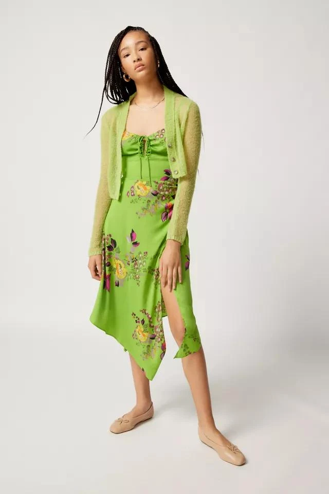 商品Urban Outfitters|UO Priscilla Lace-Up Midi Dress,价格¥152,第1张图片详细描述