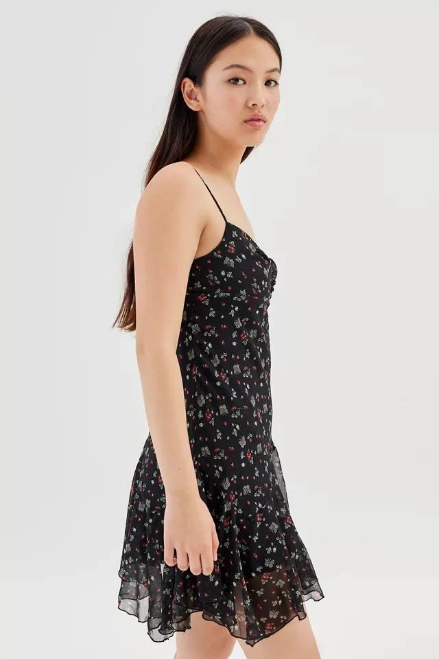 商品Urban Outfitters|UO Johanna Printed Chiffon Mini Dress,价格¥148-¥332,第4张图片详细描述