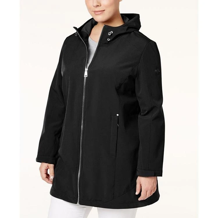 商品Calvin Klein|Plus Size Hooded Softshell Coat,价格¥598,第1张图片