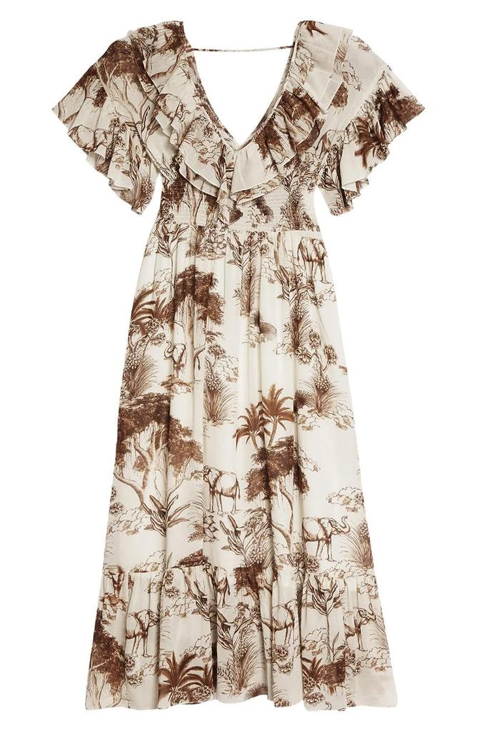 商品Sandro|Ruffle Sleeve Print Dress,价格¥468,第3张图片详细描述